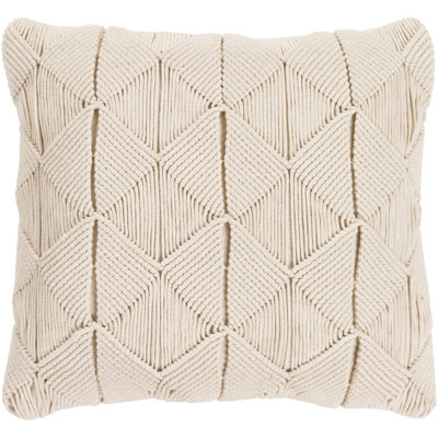 Westerville Sage Natural Fiber Cotton Natural woven pillow, textured cotton